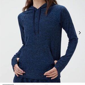 NWOT Outdoor Voices CloudKnit Hoodie, size S, color navy.
